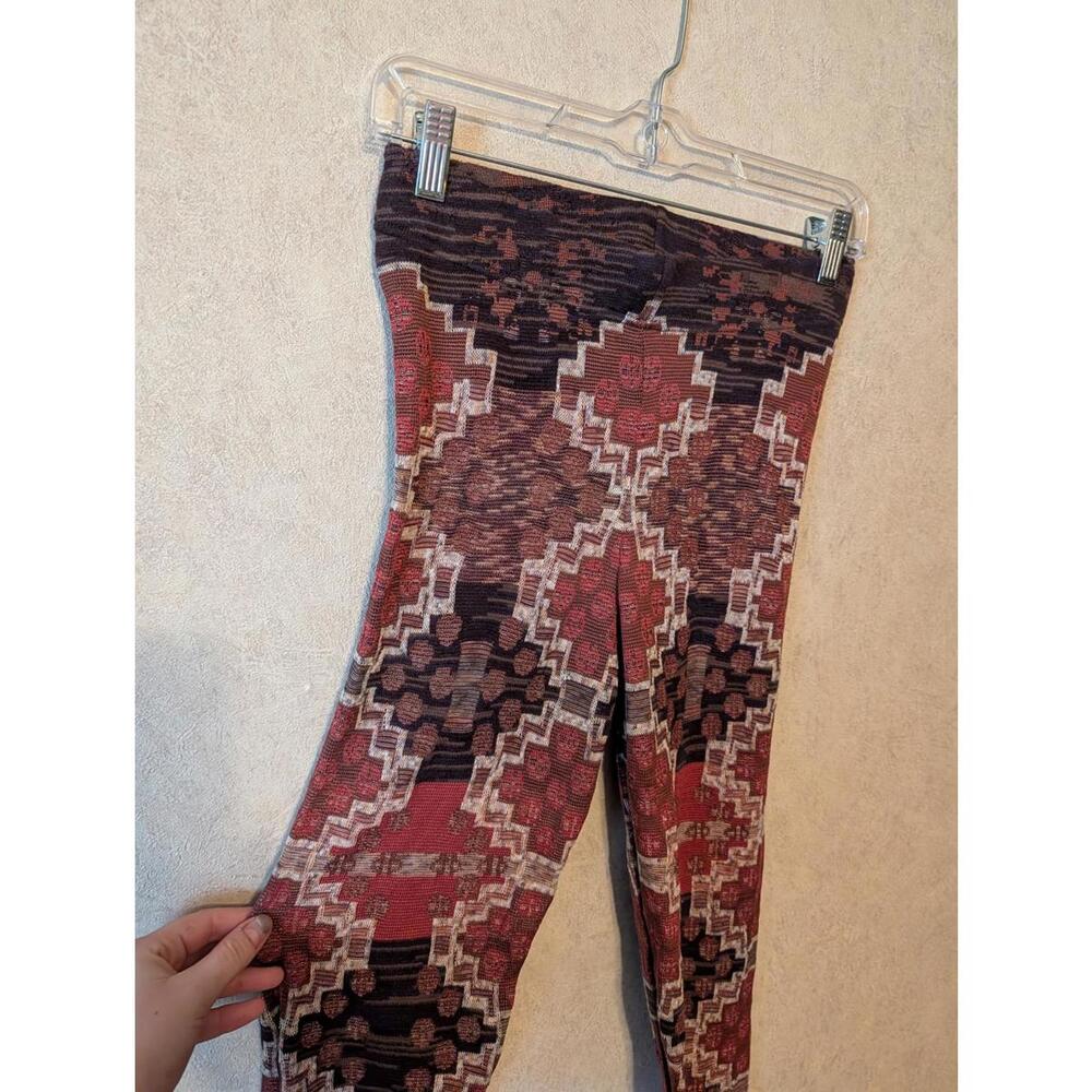 FREE PEOPLE red brown Byzantine pattern sweater leggings sz S - Picture 4 of 8